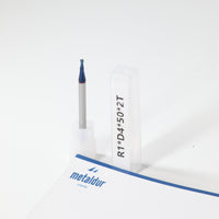 METALDUR 2*50 4FLUTE BALLNOSE BLUE 65HRC NANO COATED