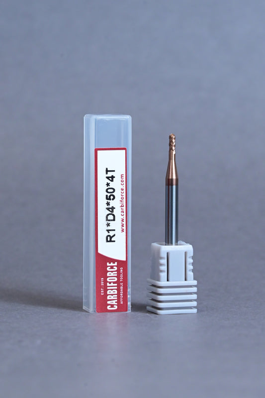 CARBIFORCE 2*50 4FLUTE BALLNOSE  55HRC TiSiN COATED