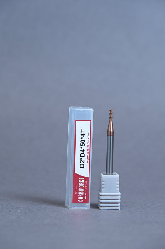 CARBIFORCE 2*50 4FLUTE FLAT  55HRC TiSiN COATED