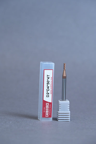 CARBIFORCE 2*50 4FLUTE FLAT  55HRC TiSiN COATED