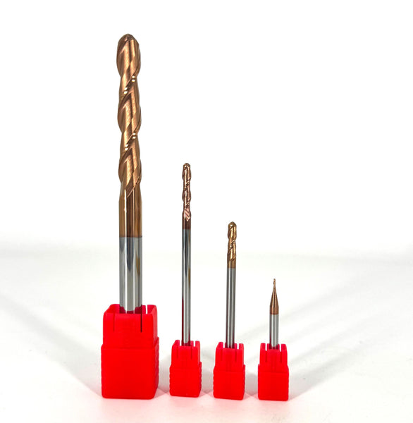METALDUR 8*200 2FLUTE BALLNOSE COPPER 55HRC TiCN COATED
