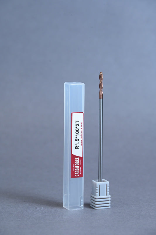 CARBIFORCE 3*100 2FLUTE BALLNOSE  55HRC TiSiN COATED