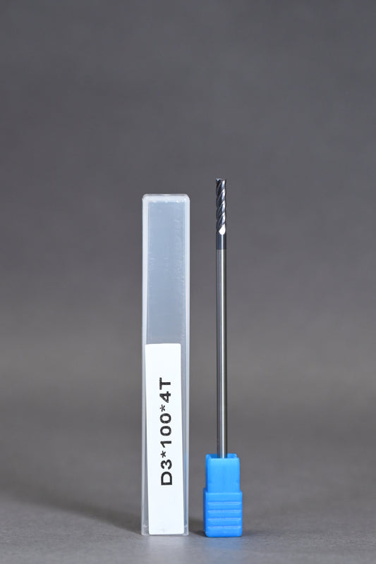 METALDUR 3*100 4FLUTE FLAT BLACK 55HRC ALTiAN COATED