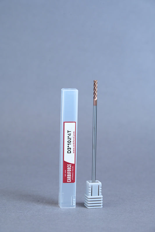 CARBIFORCE 3*100 4FLUTE FLAT  55HRC TiSiN COATED