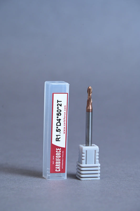 CARBIFORCE 3*4*50 2FLUTE BALLNOSE 55HRC TiSiN COATED