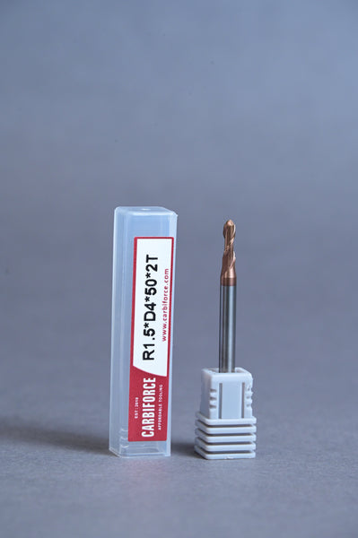 CARBIFORCE 3*4*50 2FLUTE BALLNOSE 55HRC TiSiN COATED