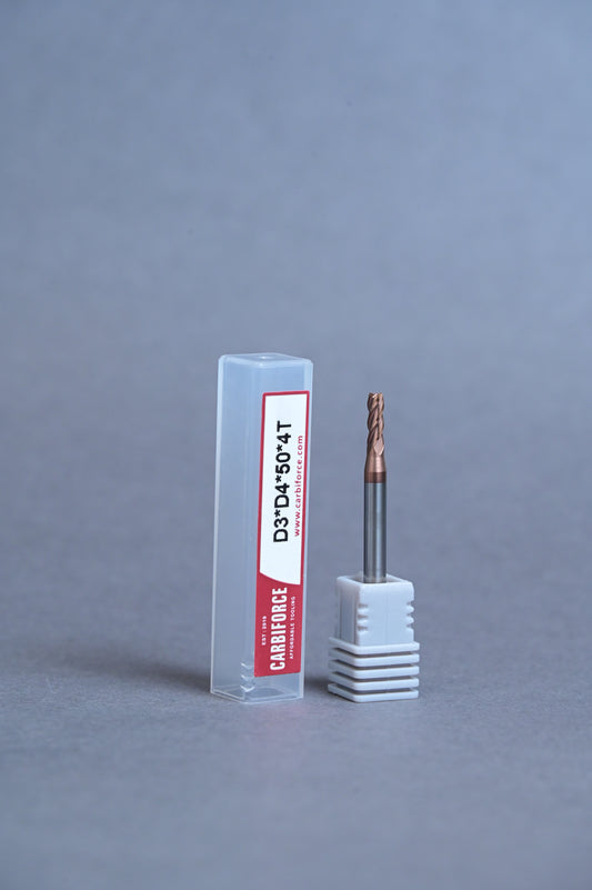 CARBIFORCE 3*4*50 4FLUTE FLAT 55HRC TiSiN COATED