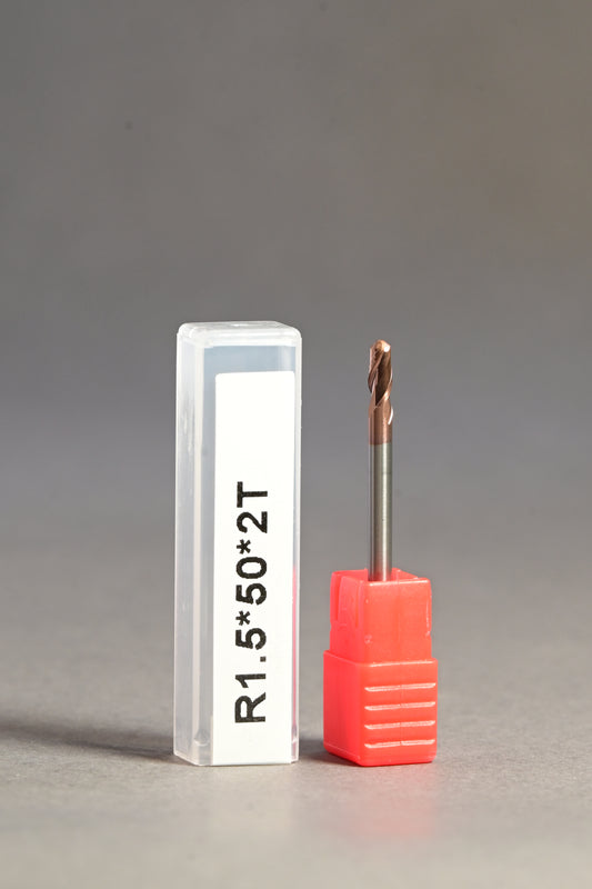 METALDUR 3*50 2FLUTE BALLNOSE COPPER 55HRC TiCN COATED