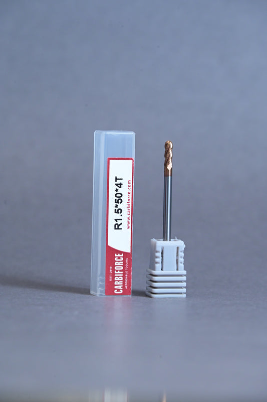 CARBIFORCE 3*50 4FLUTE BALLNOSE  55HRC TiSiN COATED