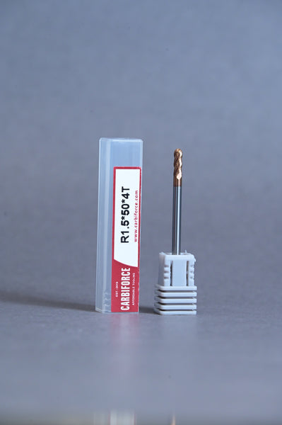 CARBIFORCE 3*50 4FLUTE BALLNOSE  55HRC TiSiN COATED