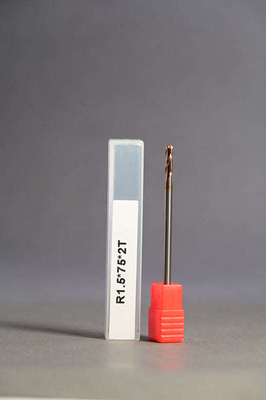 METALDUR 3*75 2FLUTE BALLNOSE COPPER 55HRC TiCN COATED