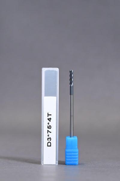 METALDUR 3*75 4FLUTE FLAT BLACK 55HRC ALTiAN COATED