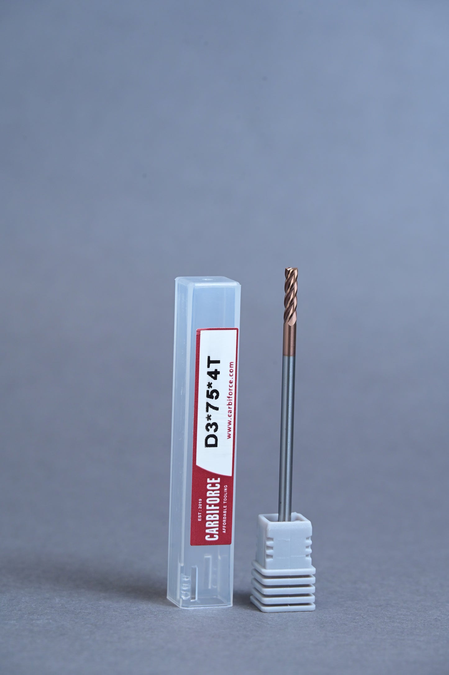 CARBIFORCE 3*75 4FLUTE FLAT  55HRC TiSiN COATED
