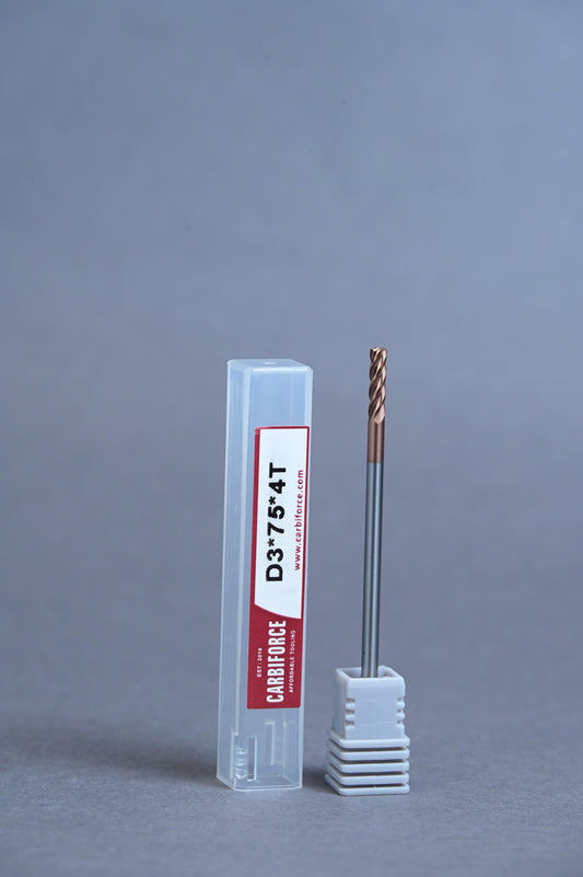 CARBIFORCE 3*75 4FLUTE FLAT  55HRC TiSiN COATED