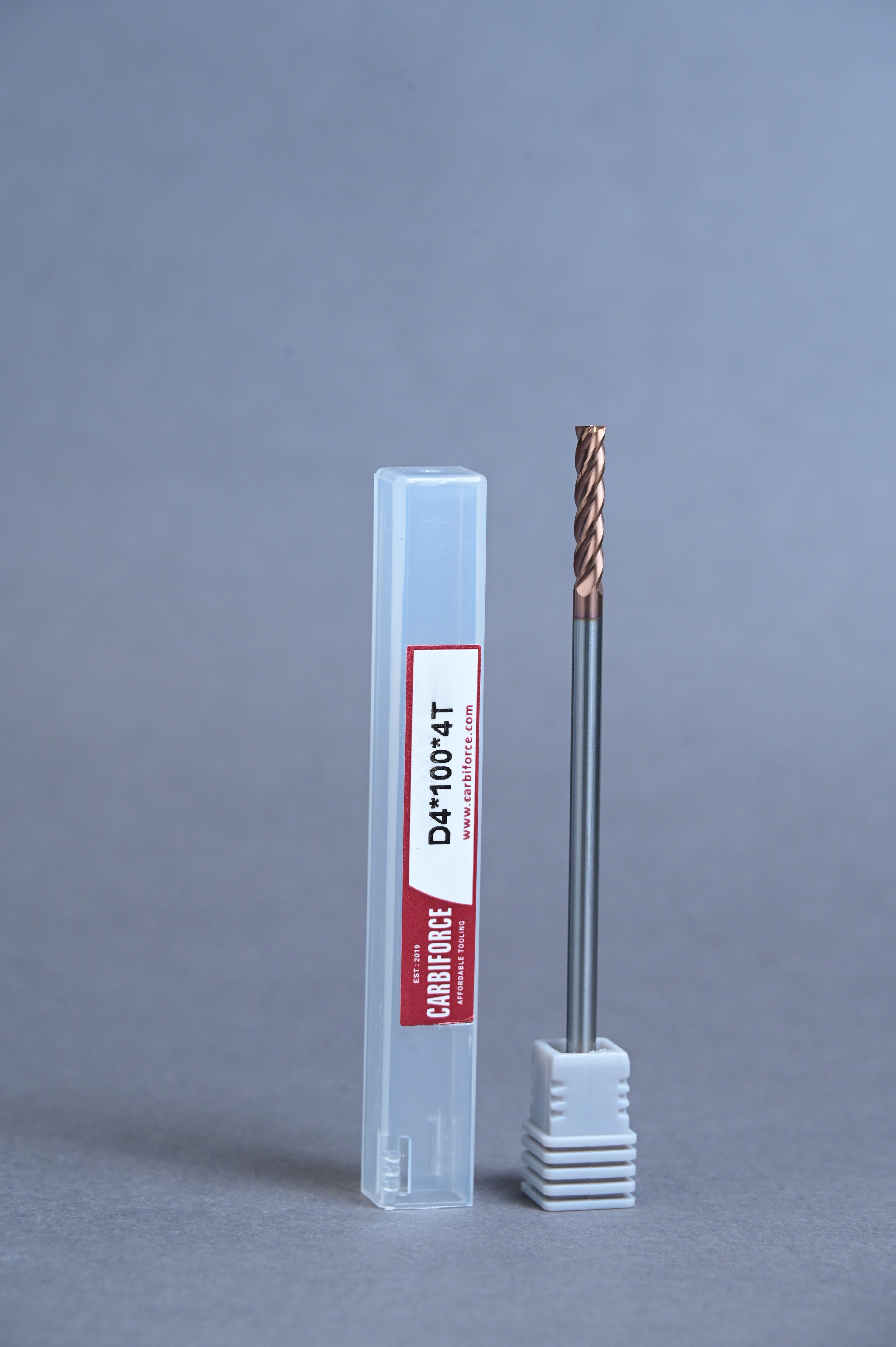 CARBIFORCE 4*100 4FLUTE FLAT  55HRC TiSiN COATED