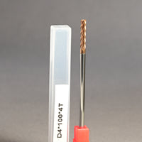 METALDUR 4*100 4FLUTE FLAT COPPER 55HRC TiCN COATED