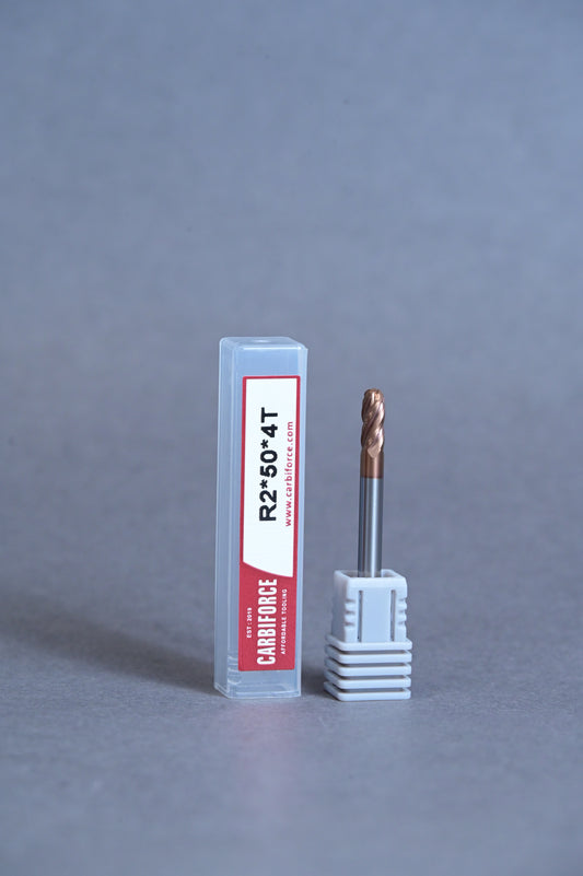 CARBIFORCE 4*50 4FLUTE BALLNOSE  55HRC TiSiN COATED