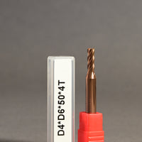 METALDUR 4*6*50 4FLUTE FLAT COPPER 55HRC TiCN COATED