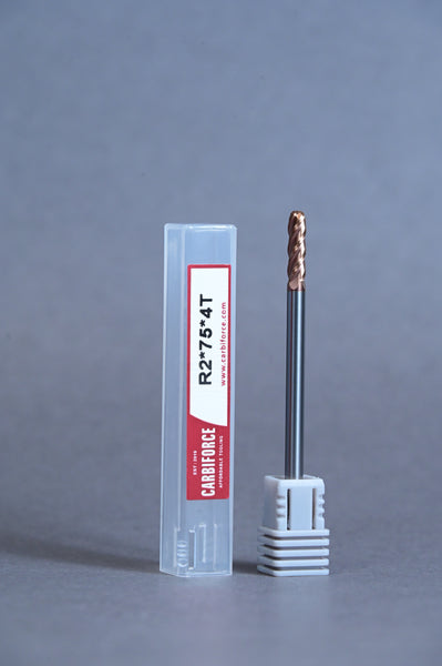 CARBIFORCE 4*75 2FLUTE BALLNOSE  55HRC TiSiN COATED