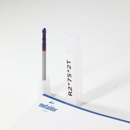 METALDUR 4*75 2FLUTE BALLNOSE BLUE 65HRC NANO COATED