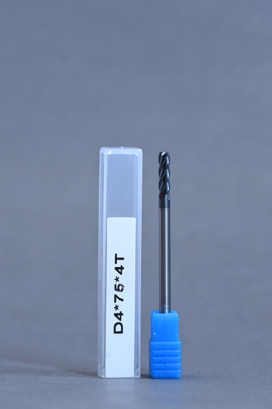 METALDUR 4*75 4FLUTE FLAT BLACK 55HRC ALTiAN COATED