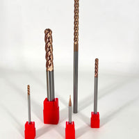 METALDUR 3*4*50 4FLUTE BALLNOSE COPPER 55HRC TiCN COATED (4MM SHANK)
