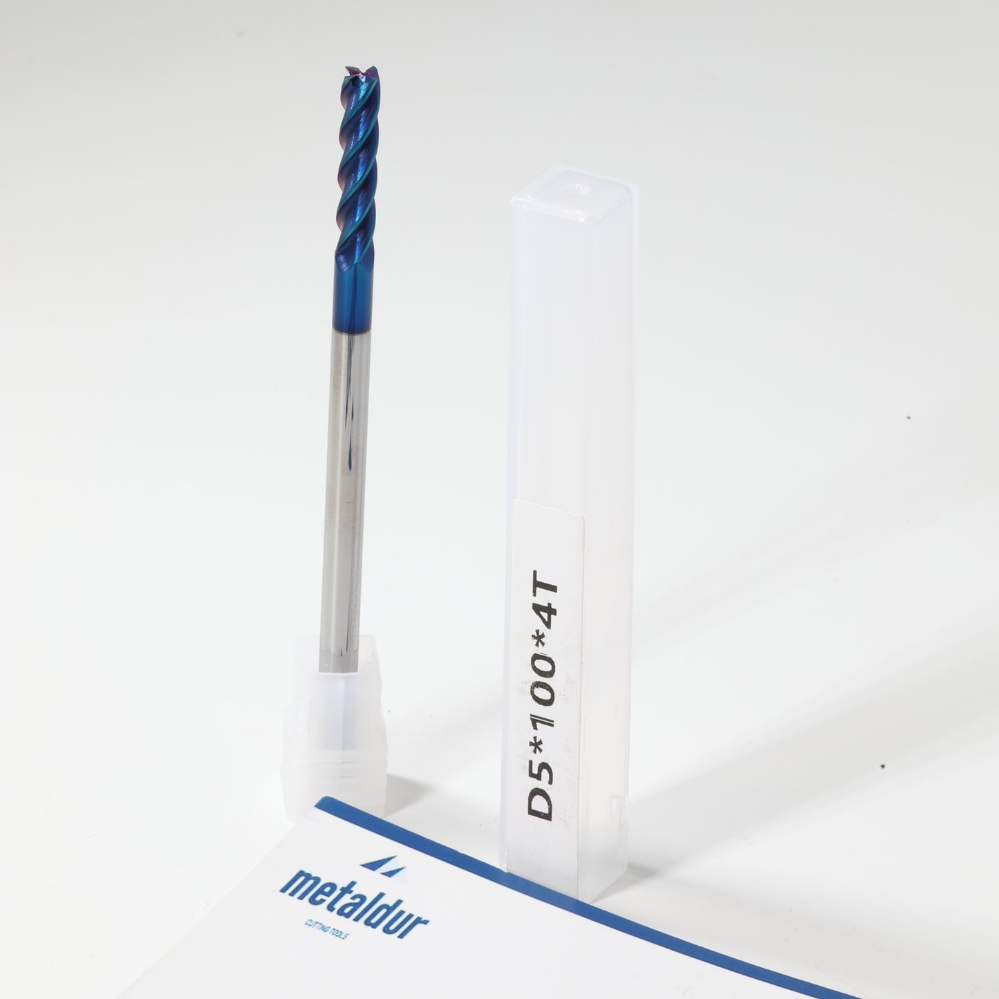 METALDUR 5*100 4FLUTE FLAT BLUE 65HRC NANO COATED
