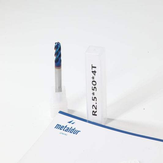 METALDUR 5*50 4FLUTE BALLNOSE BLUE 65HRC NANO COATED