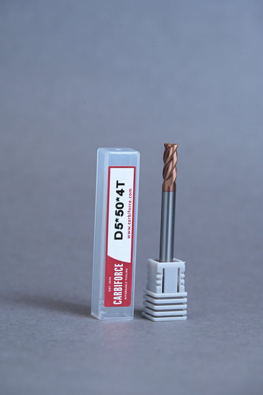 CARBIFORCE 5*50 4FLUTE FLAT  55HRC TiSiN COATED