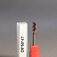 METALDUR R1 5*50 4FLUTE FLAT COPPER 55HRC TiCN COATED