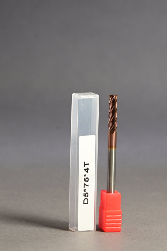 METALDUR 5*75 4FLUTE FLAT COPPER 55HRC TiCN COATED