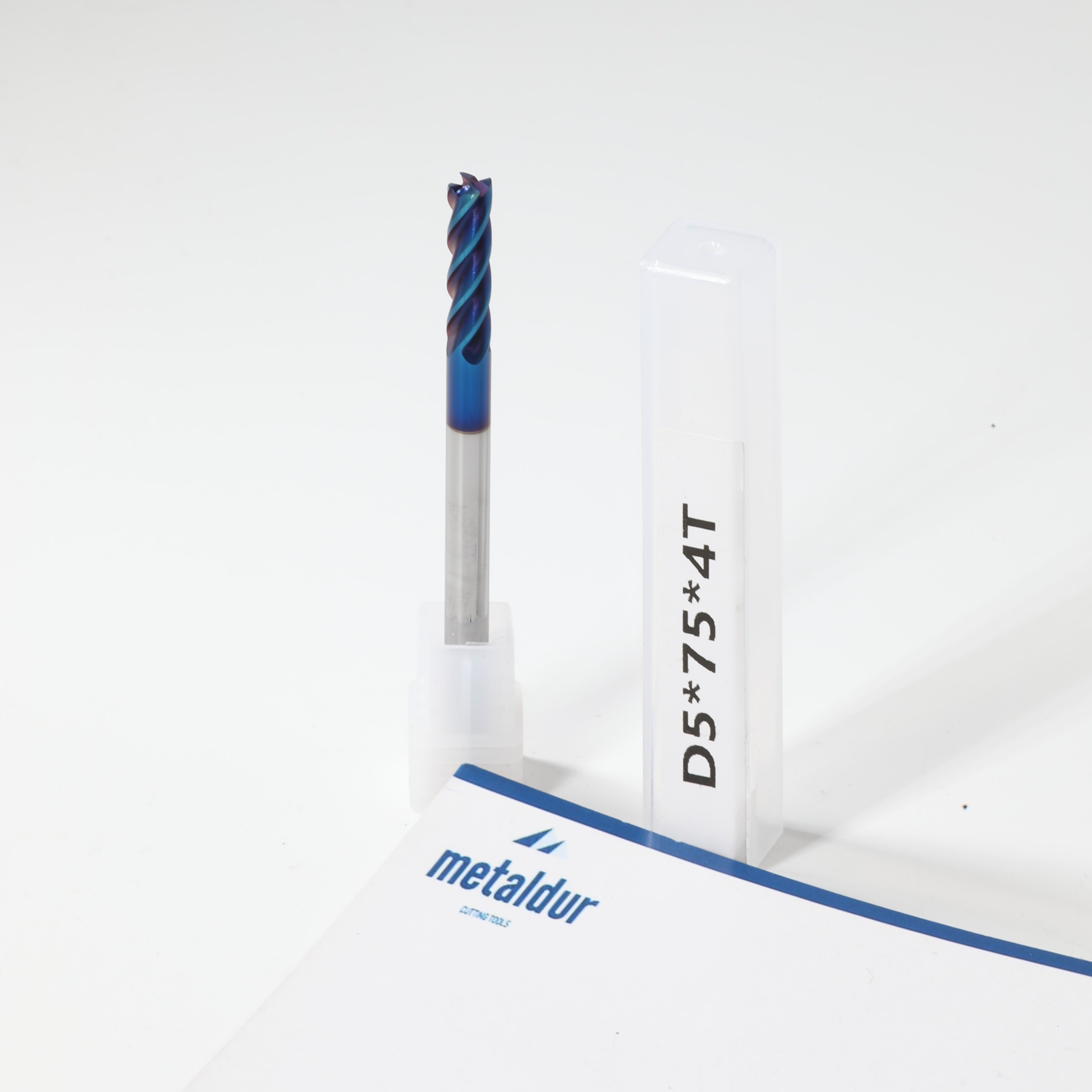 METALDUR 5*75 4FLUTE FLAT BLUE 65HRC NANO COATED