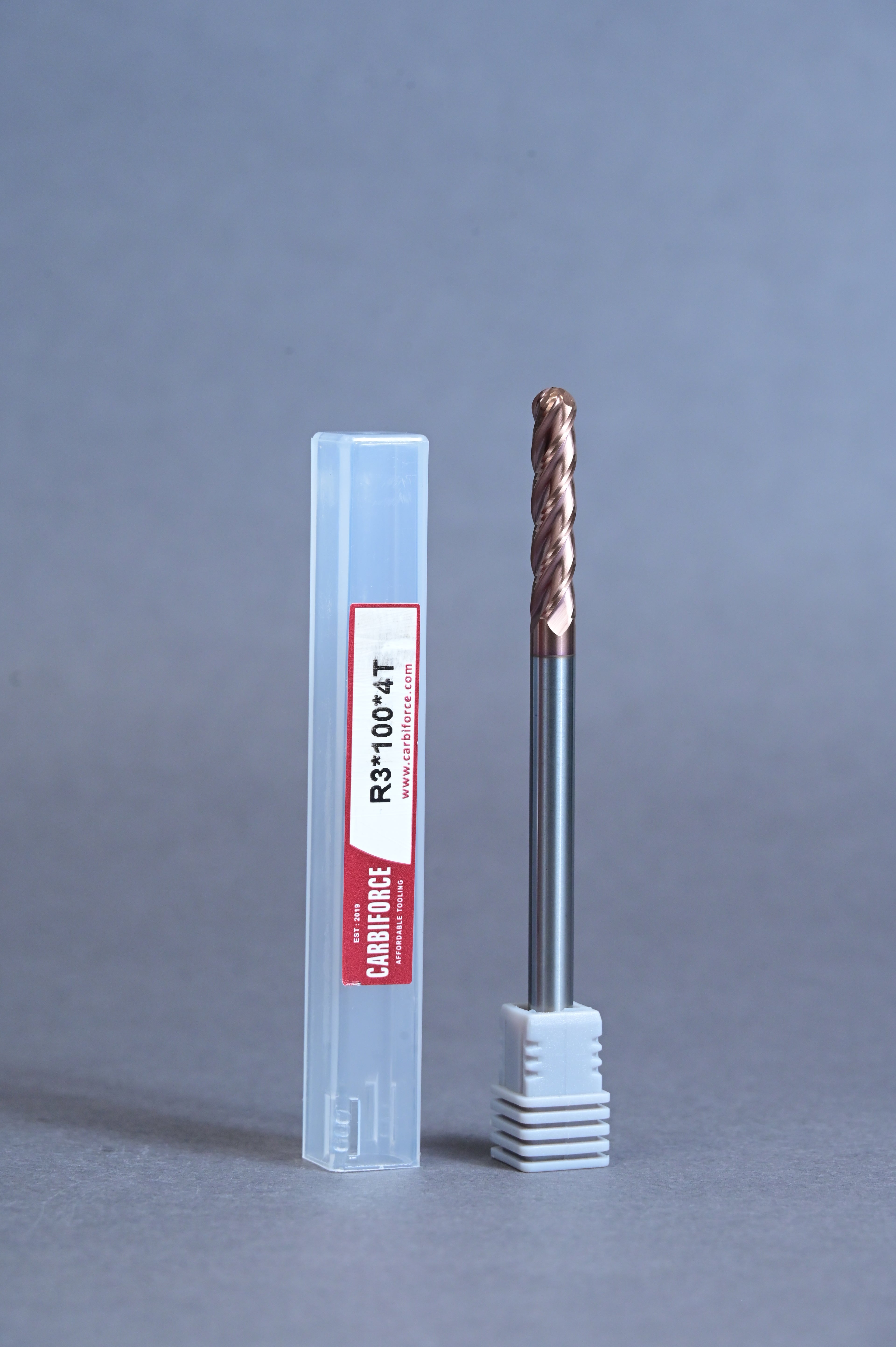 CARBIFORCE 6*100 4FLUTE BALLNOSE  55HRC TiSiN COATED