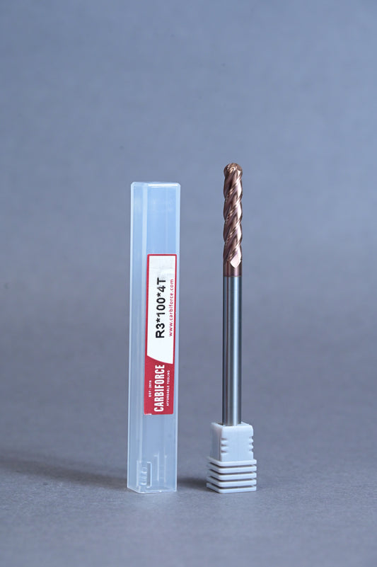 CARBIFORCE 6*100 4FLUTE BALLNOSE  55HRC TiSiN COATED