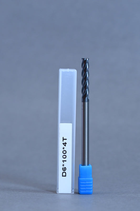 METALDUR 6*100 4FLUTE FLAT BLACK 55HRC ALTiAN COATED