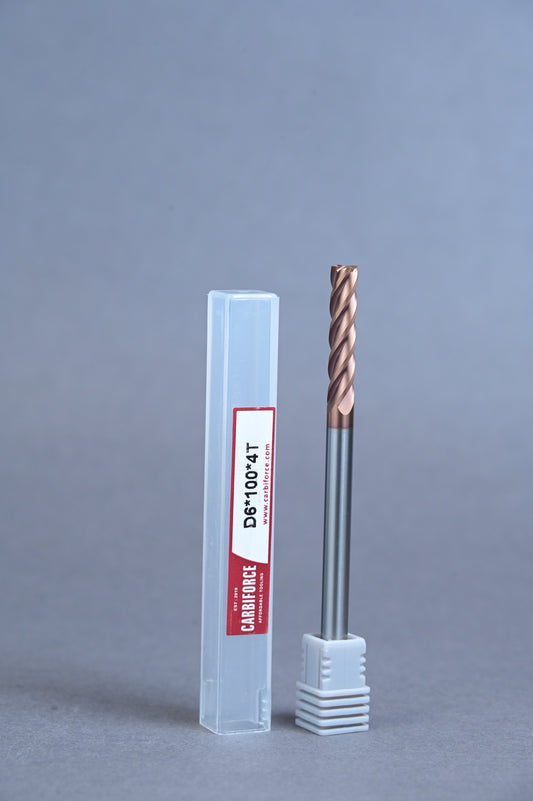 CARBIFORCE 6*100 4FLUTE FLAT  55HRC TiSiN COATED