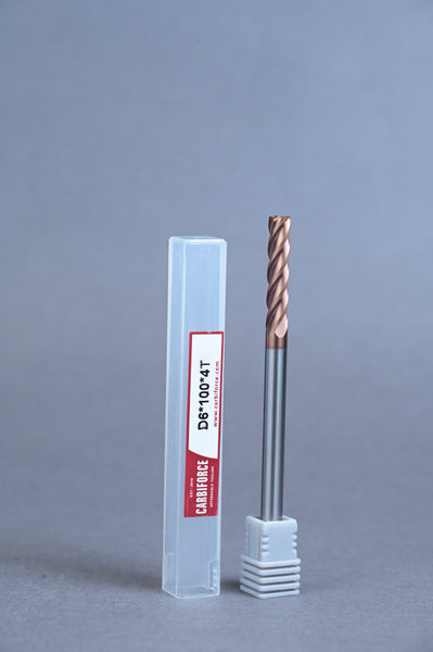 CARBIFORCE 6*100 4FLUTE FLAT  55HRC TiSiN COATED