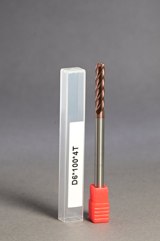 METALDUR 6*100 4FLUTE FLAT COPPER 55HRC TiCN COATED