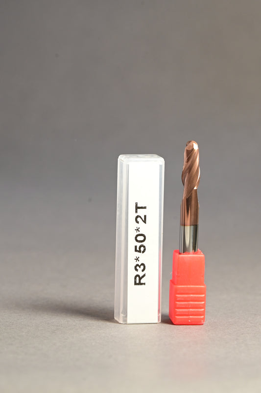 METALDUR 6*50 2FLUTE BALLNOSE COPPER 55HRC TiCN COATED