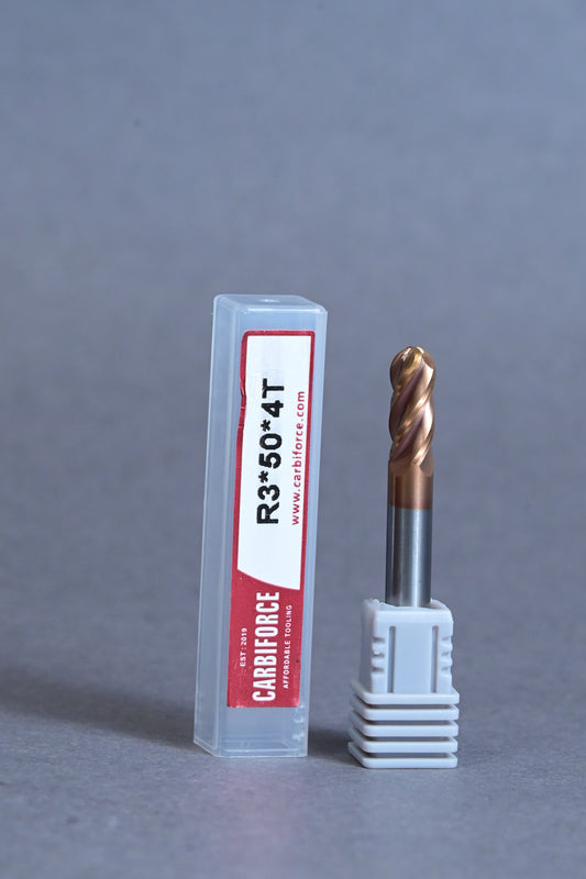 CARBIFORCE 6*50 4FLUTE BALLNOSE  55HRC TiSiN COATED