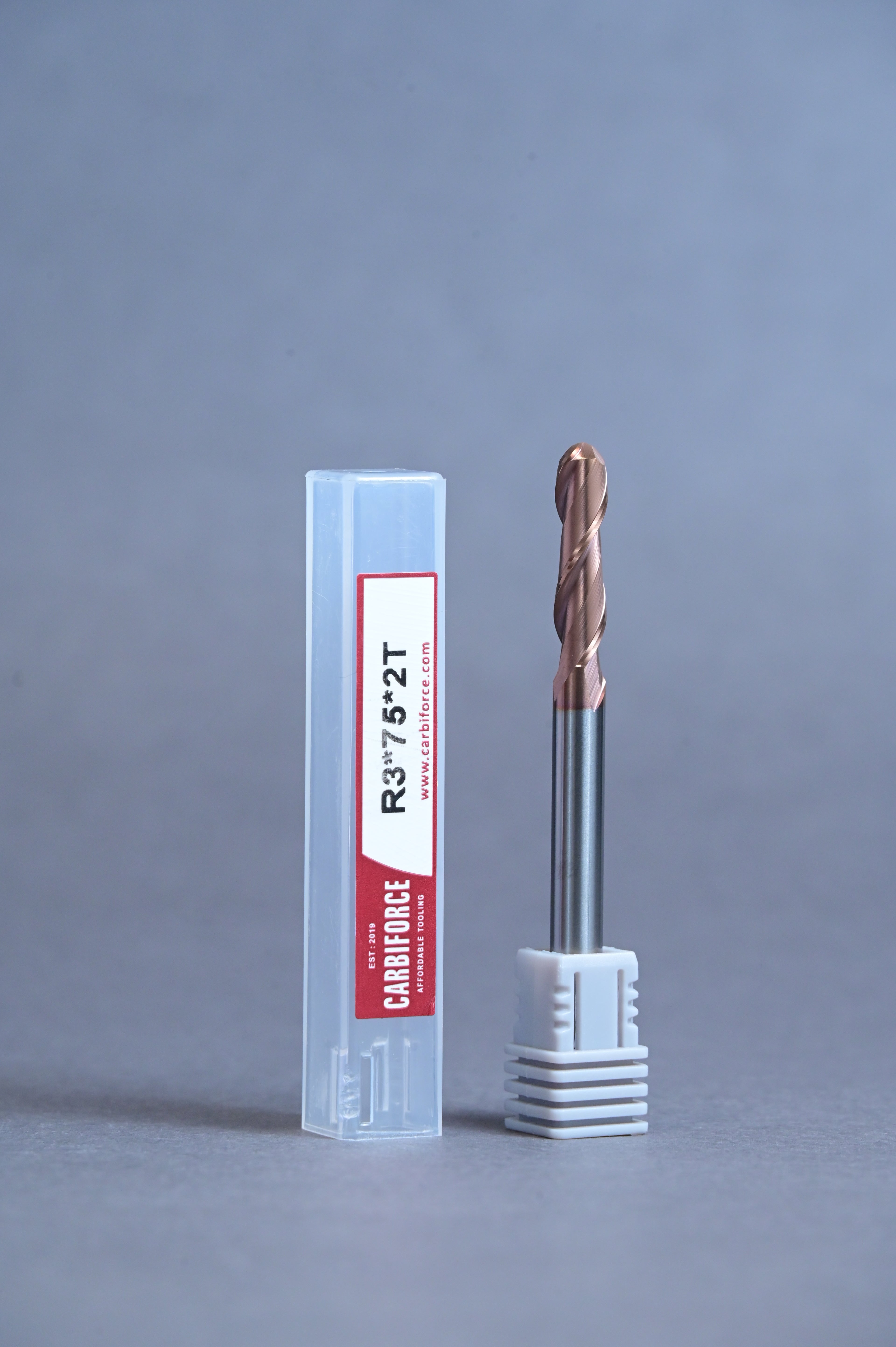 CARBIFORCE 6*75 2FLUTE BALLNOSE  55HRC TiSiN COATED
