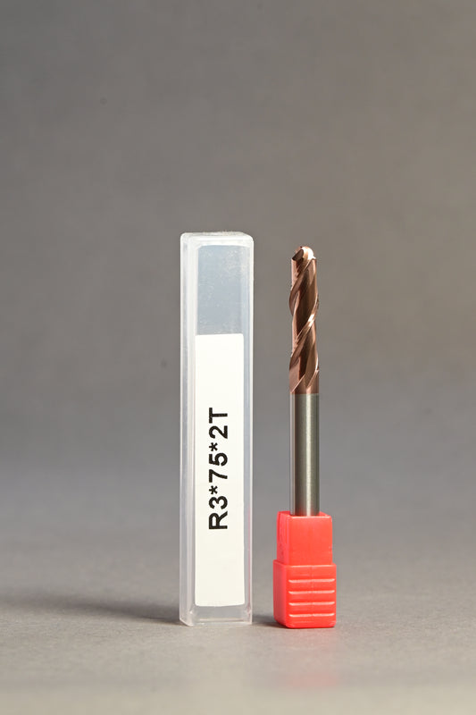 METALDUR 6*75 2FLUTE BALLNOSE COPPER 55HRC TiCN COATED