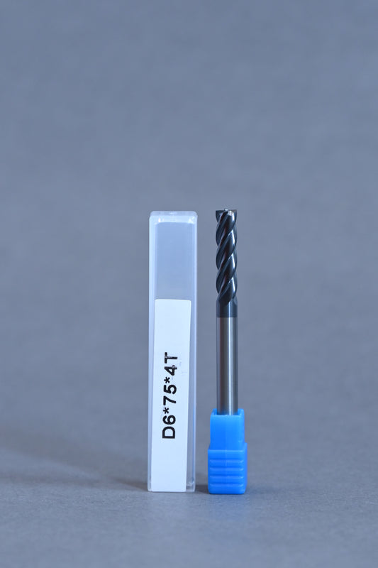 METALDUR 6*75 4FLUTE FLAT BLACK 55HRC ALTiAN COATED