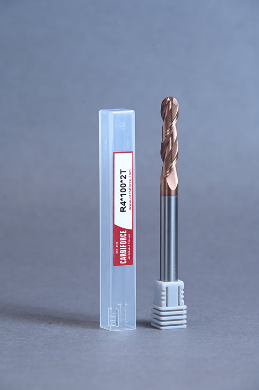 CARBIFORCE 8*100 2FLUTE BALLNOSE  55HRC TiSiN COATED