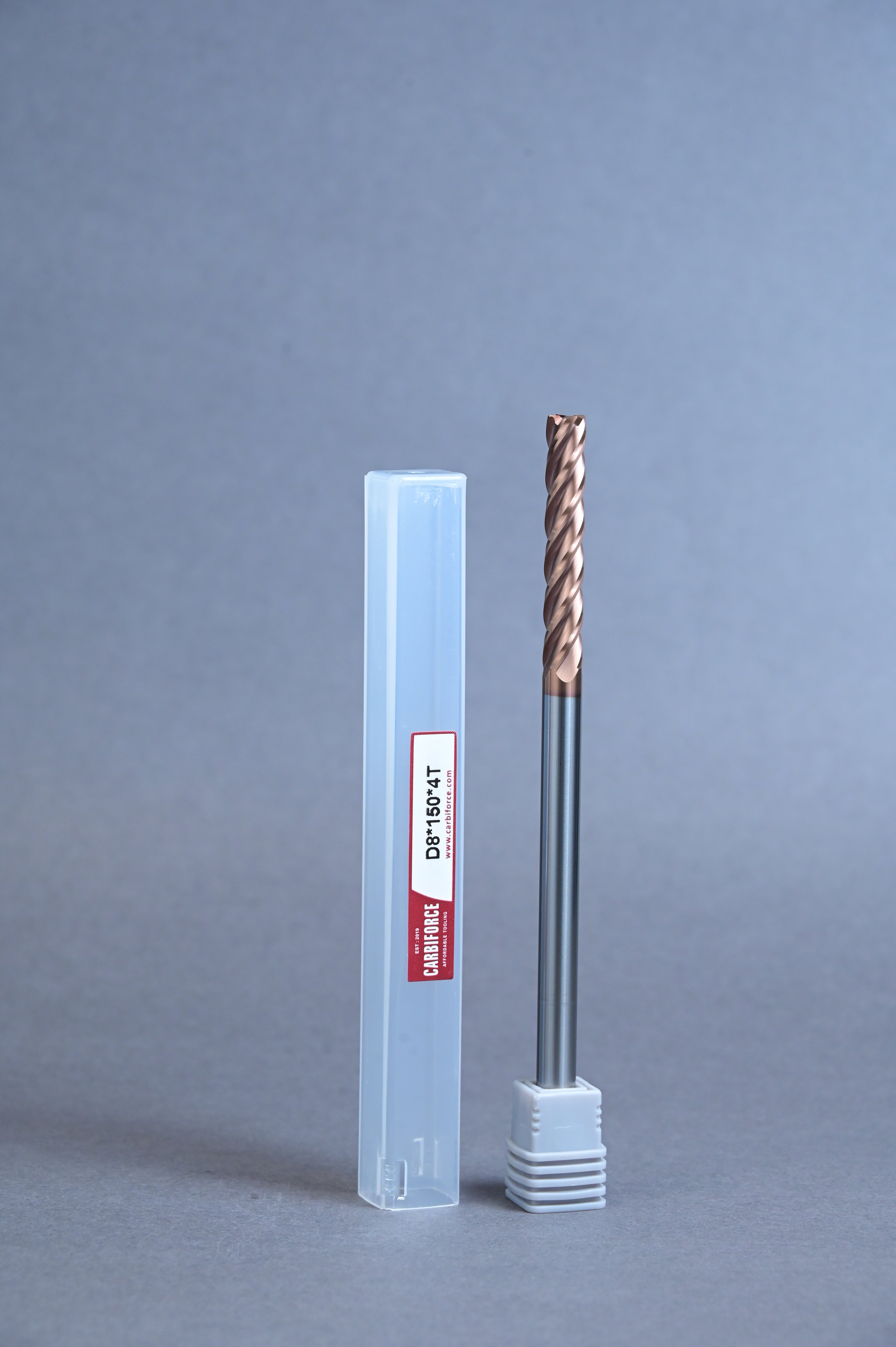 CARBIFORCE 8*150 4FLUTE FLAT  55HRC TiSiN COATED