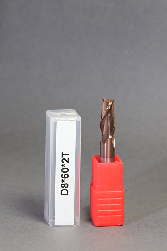 METALDUR 8*60 2FLUTE FLAT COPPER 55HRC TiCN COATED