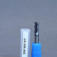 METALDUR 8*60 4FLUTE FLAT BLACK 55HRC ALTiAN COATED