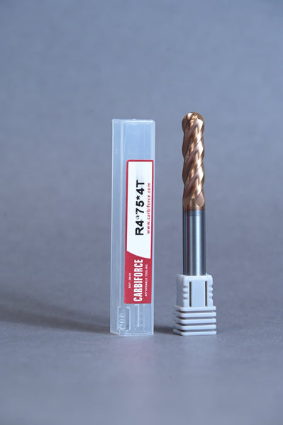 CARBIFORCE 8*75 4FLUTE BALLNOSE  55HRC TiSiN COATED