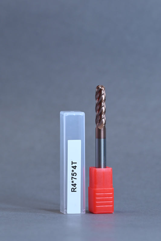 METALDUR 8*75 4FLUTE BALLNOSE COPPER 55HRC TiCN COATED
