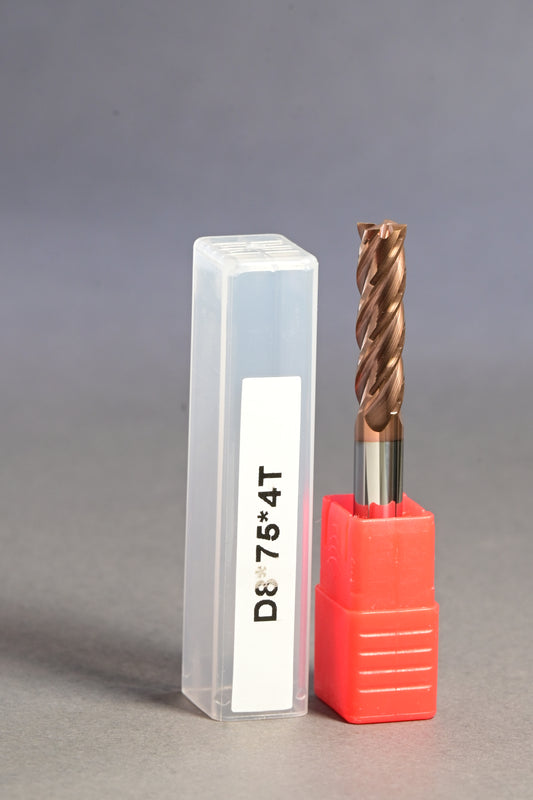 METALDUR 8*75 4FLUTE FLAT COPPER 55HRC TiCN COATED